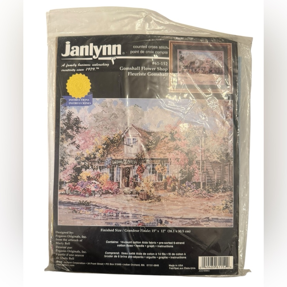 Janlynn Gomshall Flower Shop Cross Stitch New - Picture 2 of 6